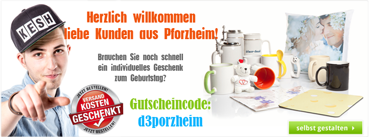 Gutscheincode für Kunden aus Pforzheim - Spare die Versandkosten! Gutscheincode für Kunden aus Pforzheim - Spare die Versandkosten!