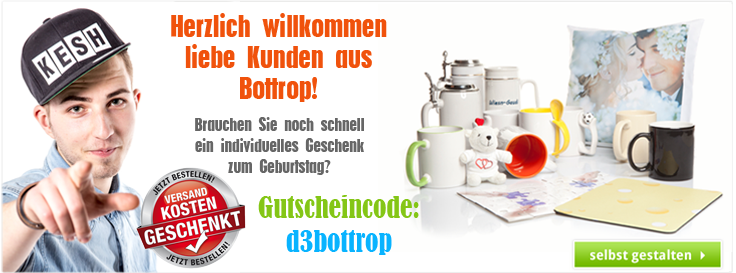 Gutscheincode für Kunden aus Bottrop - Spare die Versandkosten! Gutscheincode für Kunden aus Bottrop - Spare die Versandkosten!