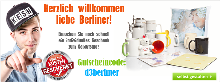 Gutscheincode für Kunden aus Berlin - Spare die Versandkosten! Gutscheincode für Kunden aus Berlin - Spare die Versandkosten!