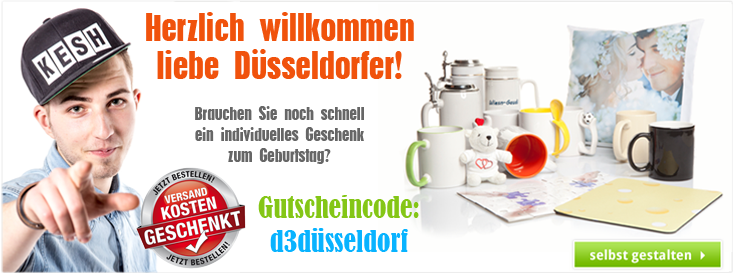 Gutscheincode für Kunden aus Düsseldorf - Spare die Versandkosten! Gutscheincode für Kunden aus Düsseldorf - Spare die Versandkosten!